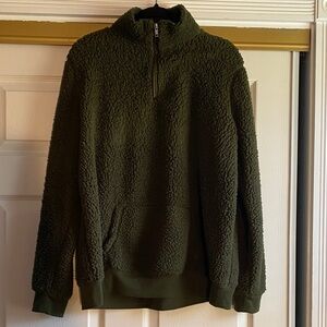 No Boundaries Olive Green Sherpa Sweater size XXL